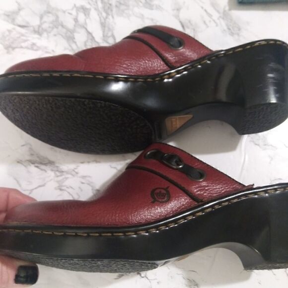 Born red leather clogs / mules - Picture 7 of 9